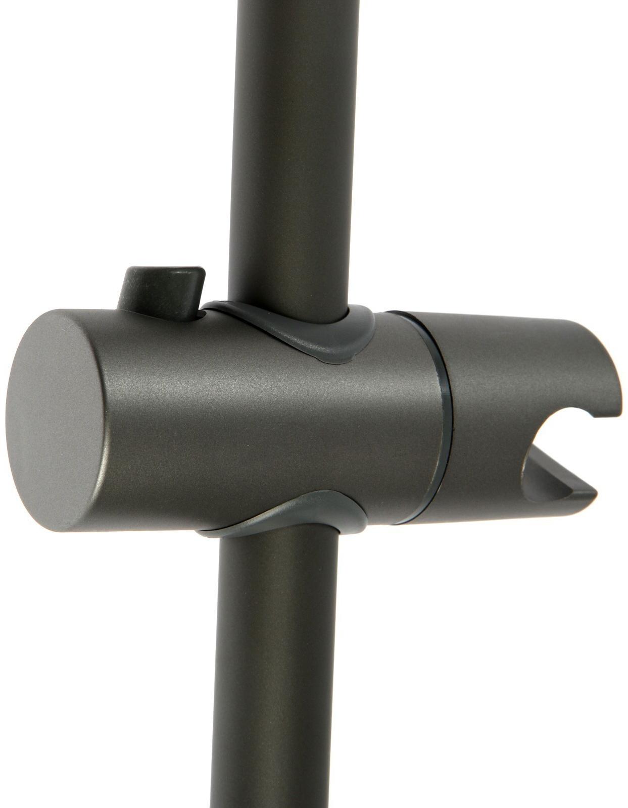 Душевая стойка ZEIN S08, с держателем для душевой лейки, графит