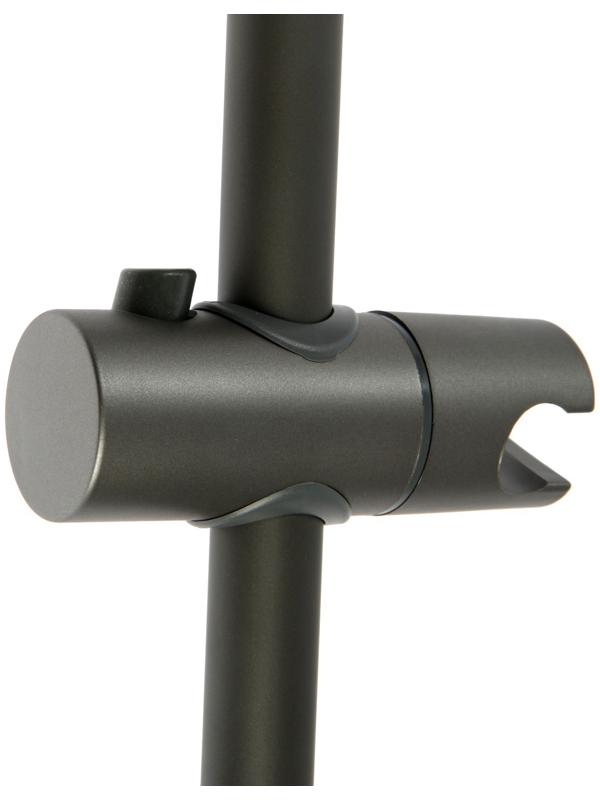 Душевая стойка ZEIN S08, с держателем для душевой лейки, графит