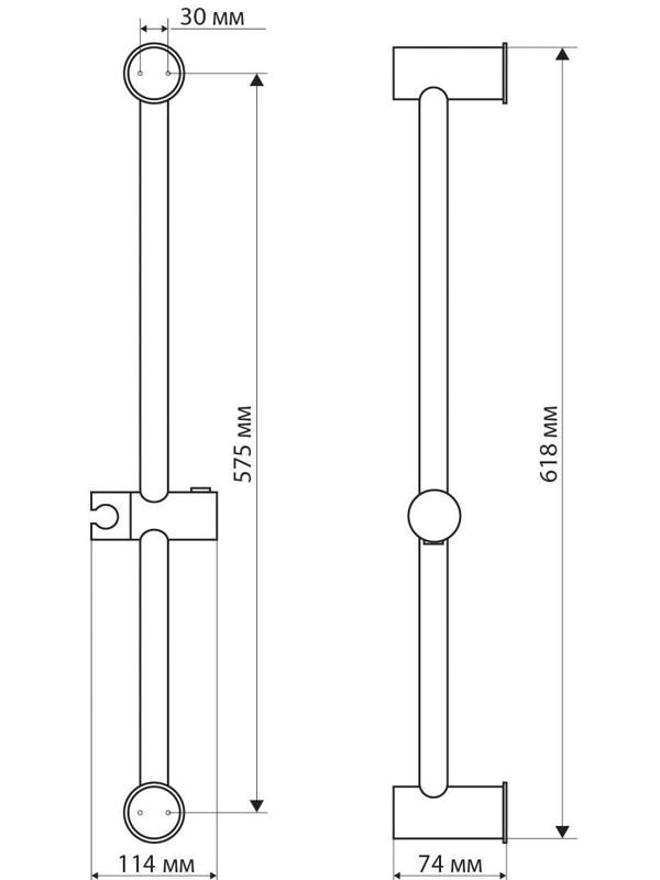 Душевая стойка ZEIN S09, с держателем для душевой лейки, хром