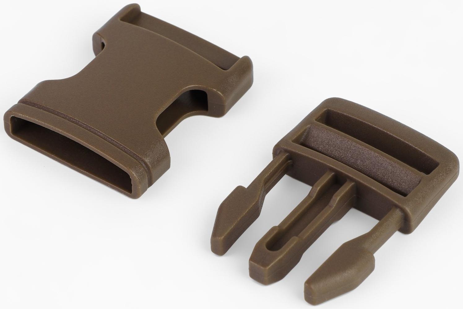 Фастекс 25 мм, нагрузка до 15 кг, 10 шт, цвет тёмно-коричневый