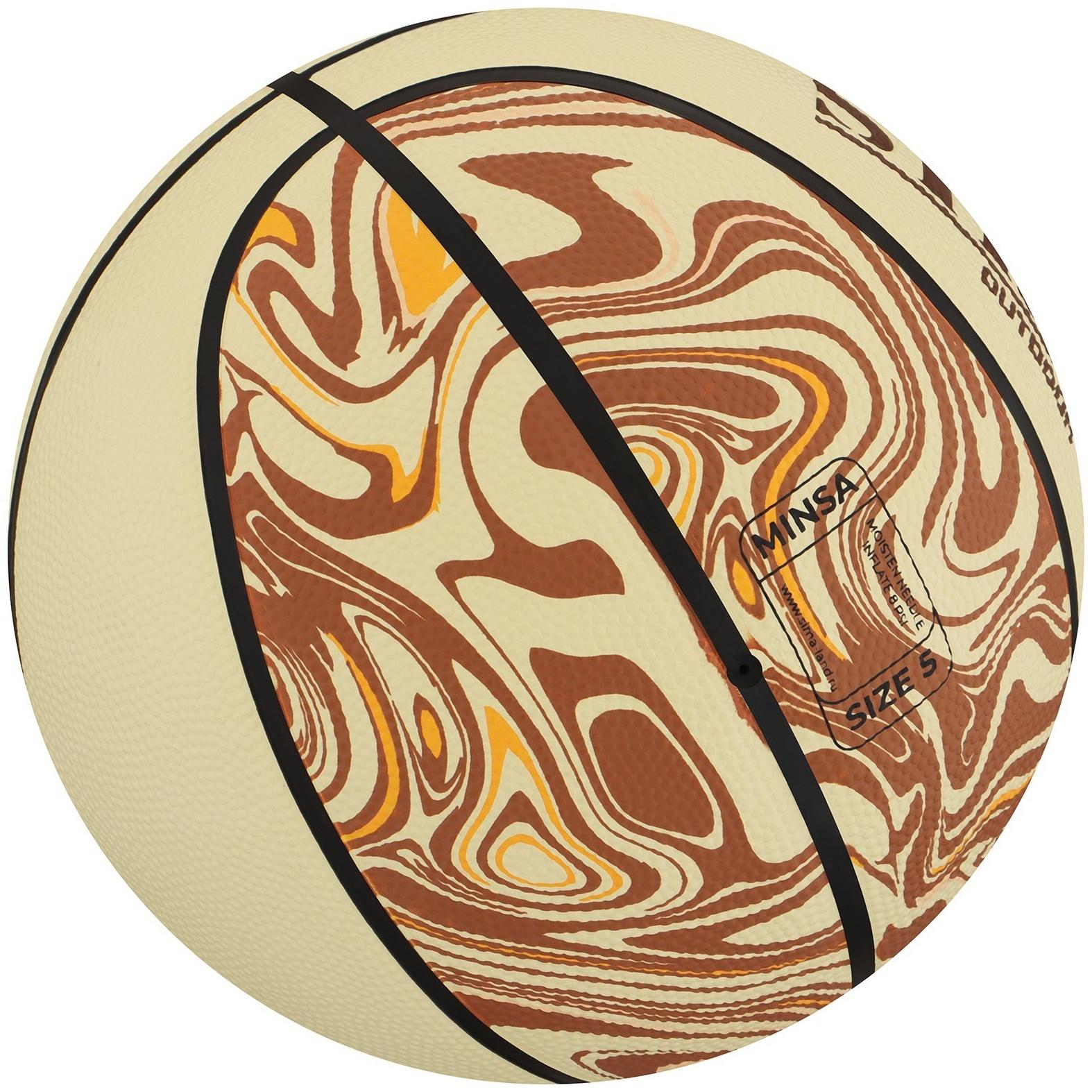 Мяч баскетбольный MINSA Street, ПВХ, клееный, 8 панелей, р. 5