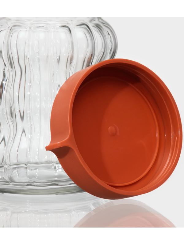 Банки стеклянные для сыпучих продуктов Доляна «Коралл», 2 предмета: 0,5 л, 9×13 см