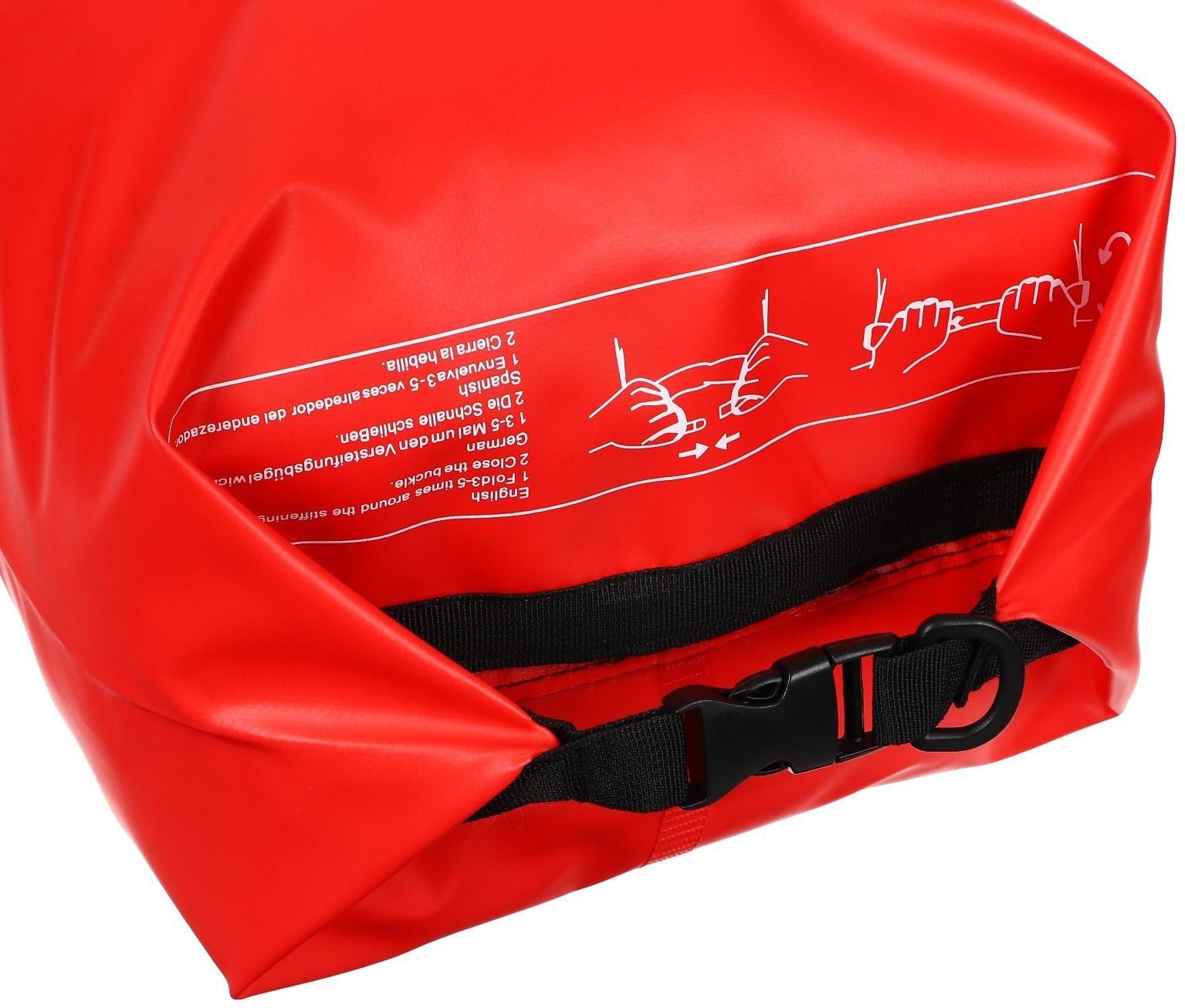 Гермомешок YUGANA, ПВХ, водонепроницаемый 40 литров, один ремень, красный