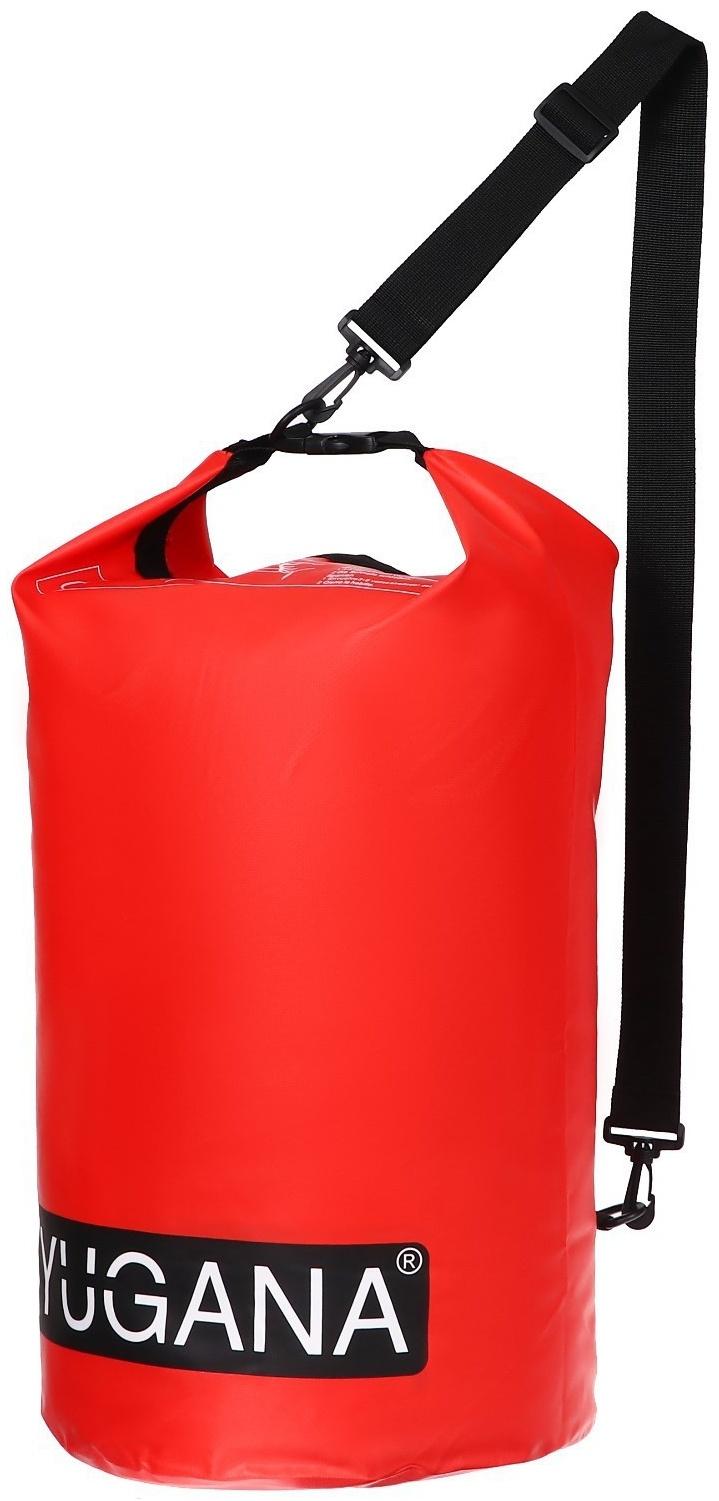 Гермомешок YUGANA, ПВХ, водонепроницаемый 40 литров, один ремень, красный
