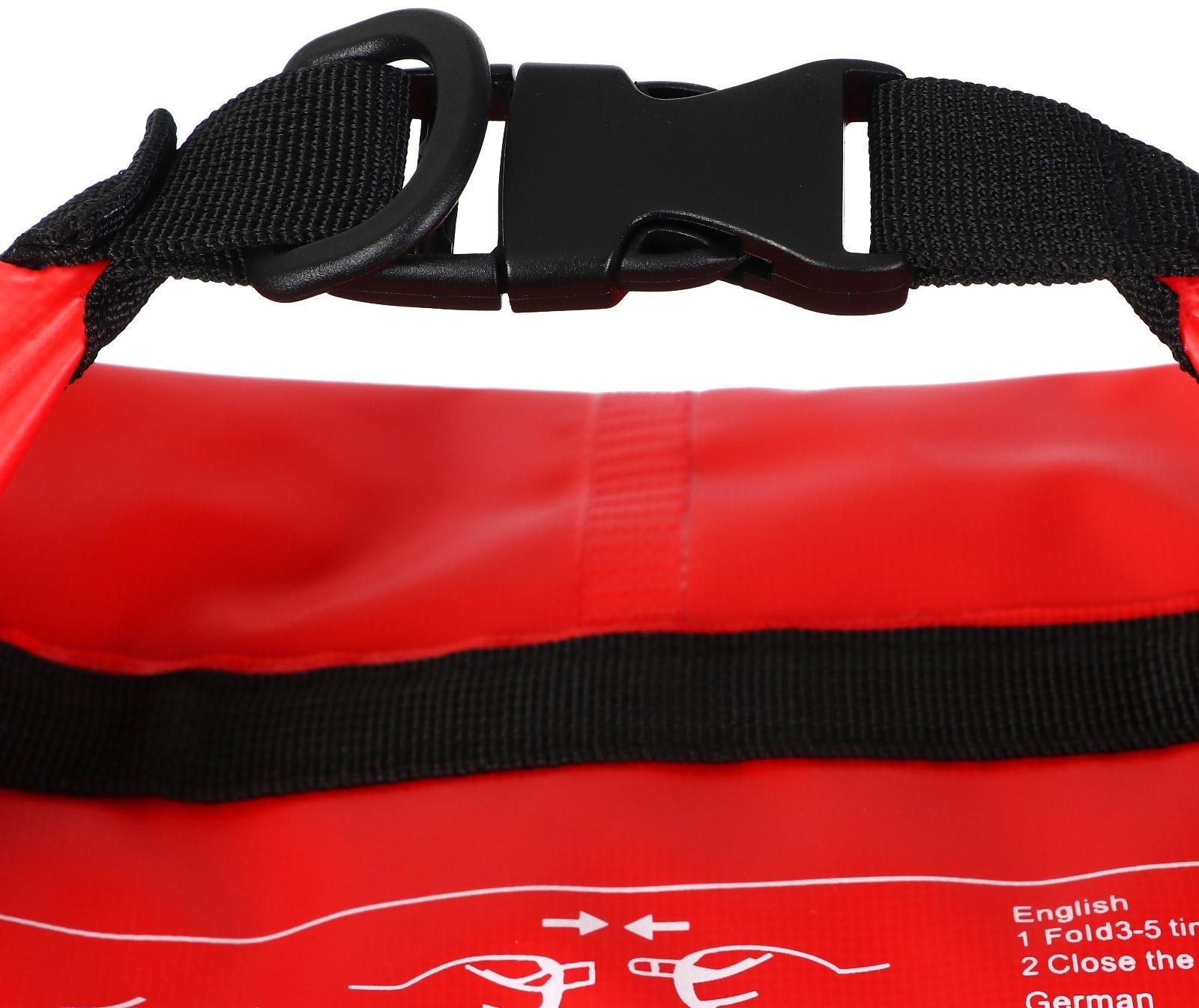 Гермомешок YUGANA, ПВХ, водонепроницаемый 40 литров, один ремень, красный