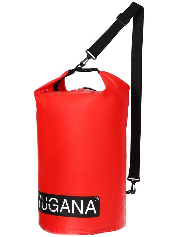 Гермомешок YUGANA, ПВХ, водонепроницаемый 40 литров, один ремень, красный