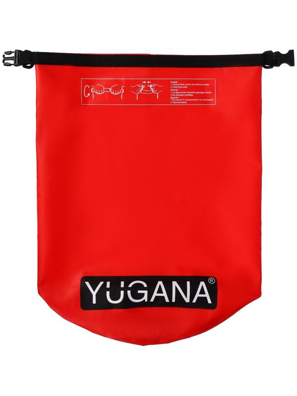 Гермомешок YUGANA, ПВХ, водонепроницаемый 40 литров, один ремень, красный