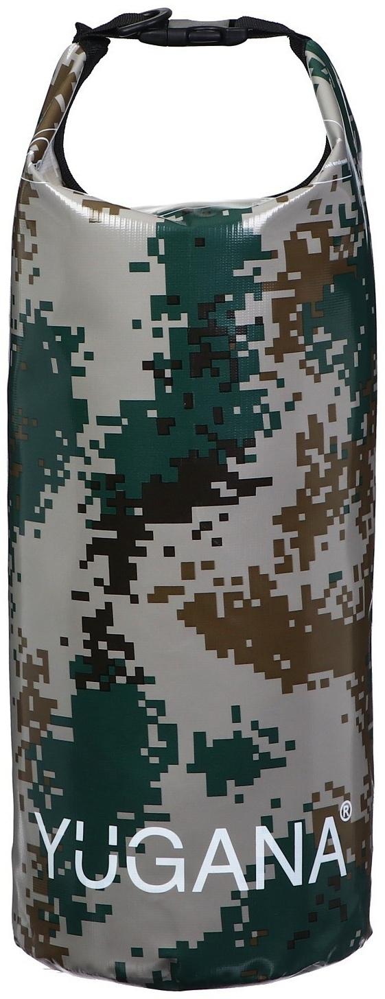 Гермомешок YUGANA, ПВХ, водонепроницаемый 20 литров, один ремень, камуфляж
