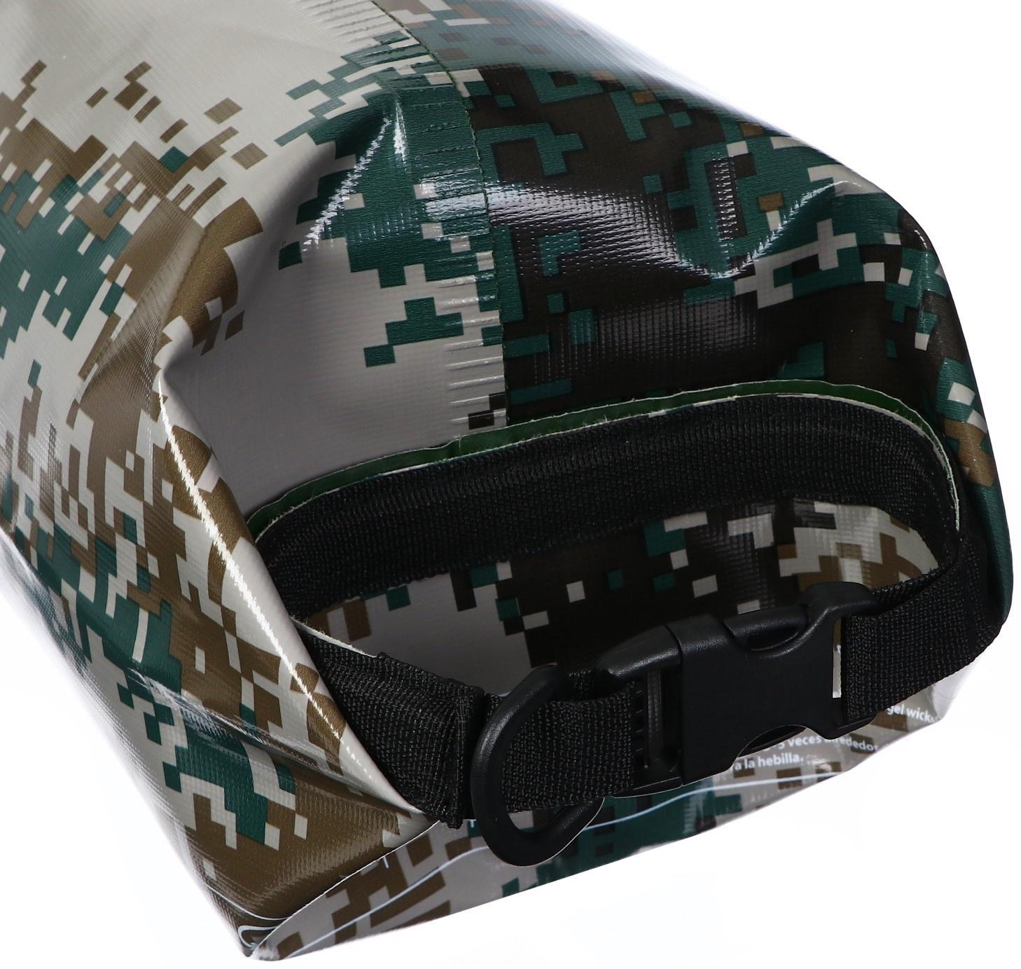 Гермомешок YUGANA, ПВХ, водонепроницаемый 20 литров, один ремень, камуфляж