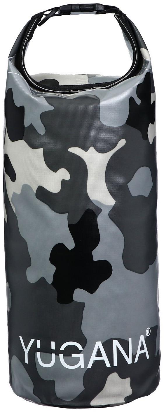 Гермомешок YUGANA, ПВХ, водонепроницаемый 20 литров, один ремень, камуфляж-цифра