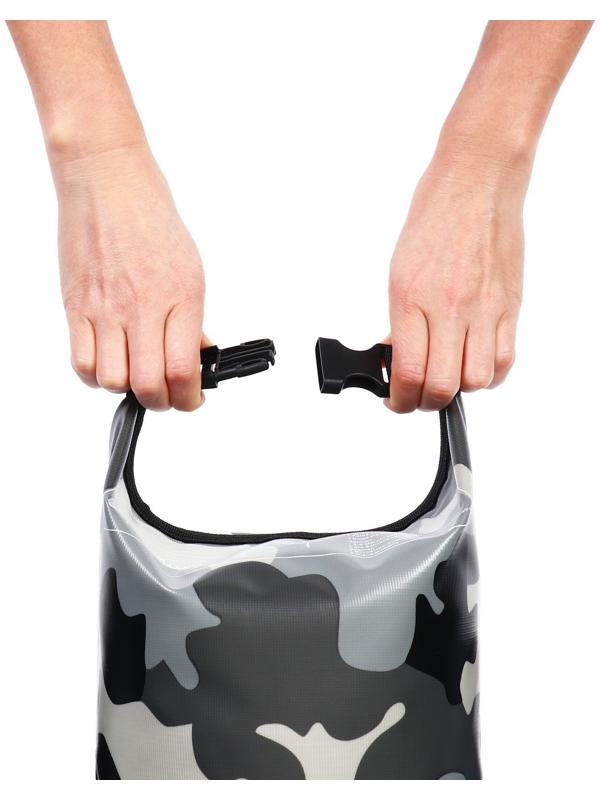 Гермомешок YUGANA, ПВХ, водонепроницаемый 20 литров, один ремень, камуфляж-цифра