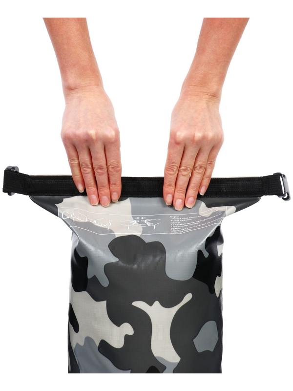 Гермомешок YUGANA, ПВХ, водонепроницаемый 20 литров, один ремень, камуфляж-цифра