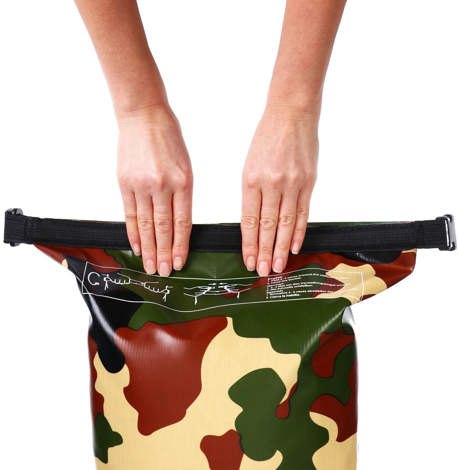 Гермомешок YUGANA, ПВХ, водонепроницаемый 30 литров, один ремень, хаки