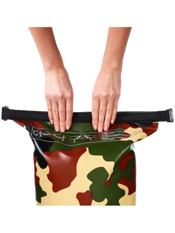 Гермомешок YUGANA, ПВХ, водонепроницаемый 30 литров, один ремень, хаки