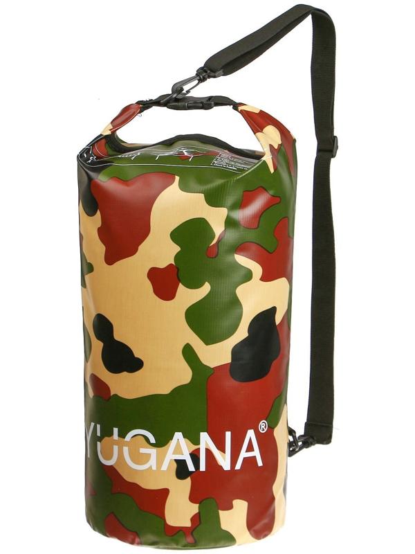 Гермомешок YUGANA, ПВХ, водонепроницаемый 30 литров, один ремень, хаки
