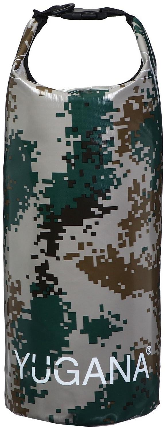 Гермомешок YUGANA, ПВХ, водонепроницаемый 30 литров, один ремень, камуфляж
