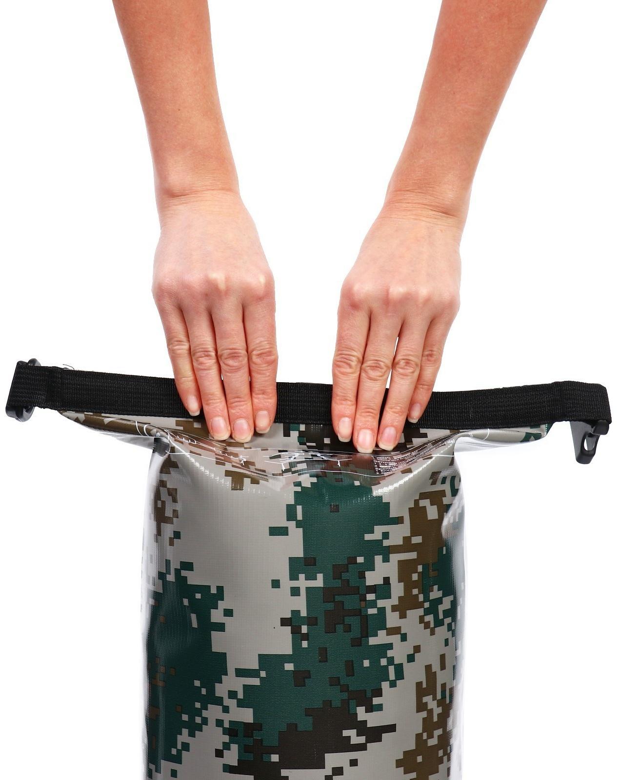 Гермомешок YUGANA, ПВХ, водонепроницаемый 30 литров, один ремень, камуфляж