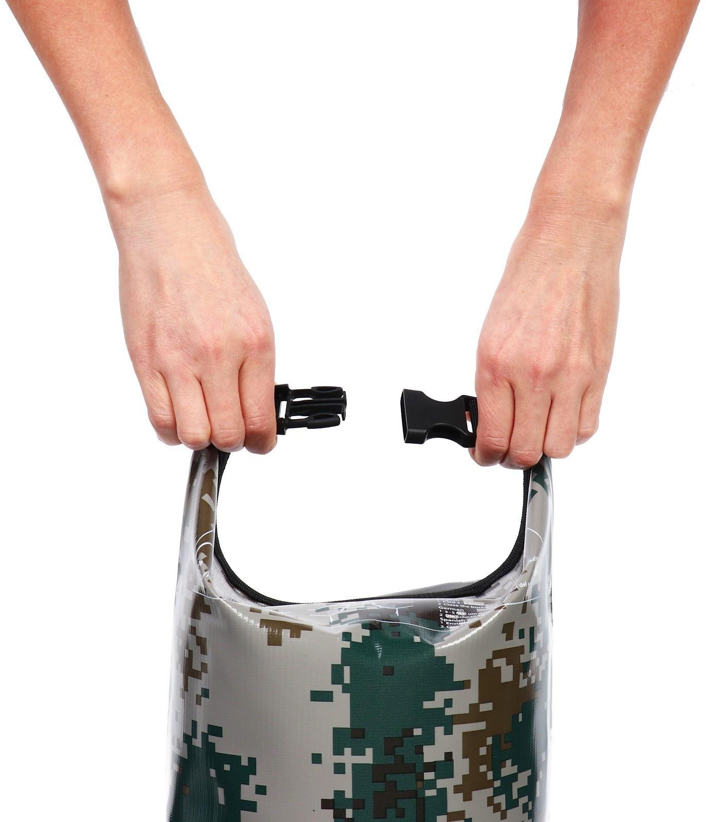 Гермомешок YUGANA, ПВХ, водонепроницаемый 30 литров, один ремень, камуфляж