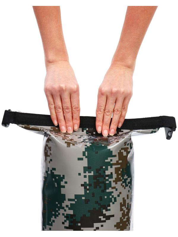Гермомешок YUGANA, ПВХ, водонепроницаемый 30 литров, один ремень, камуфляж