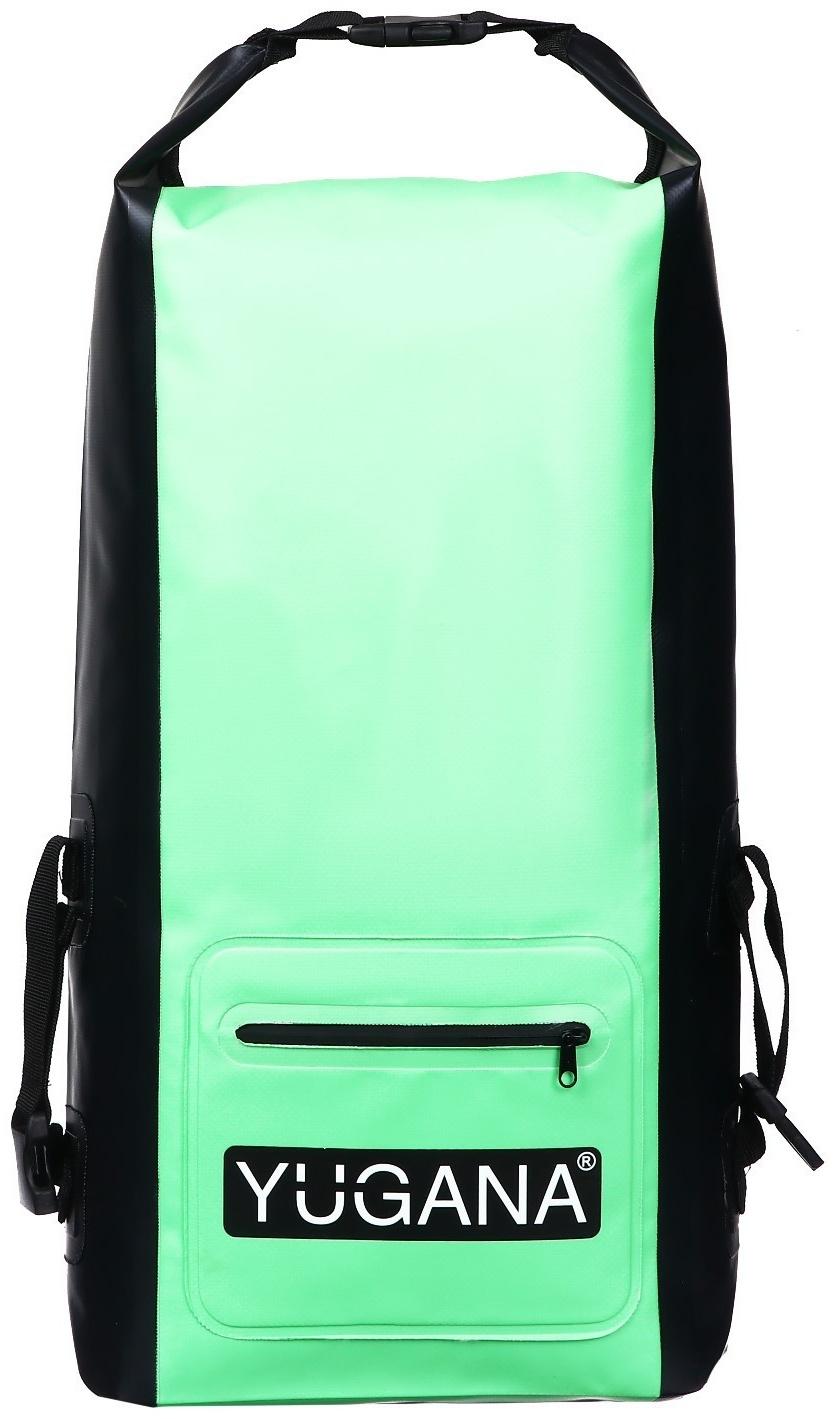 Герморюкзак YUGANA, ПВХ, водонепроницаемый 15 литров, зеленый