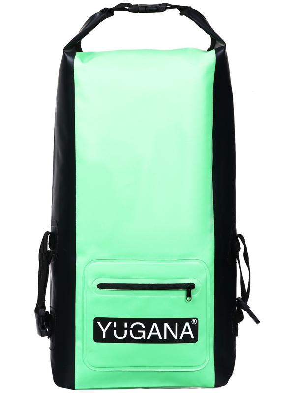 Герморюкзак YUGANA, ПВХ, водонепроницаемый 15 литров, зеленый