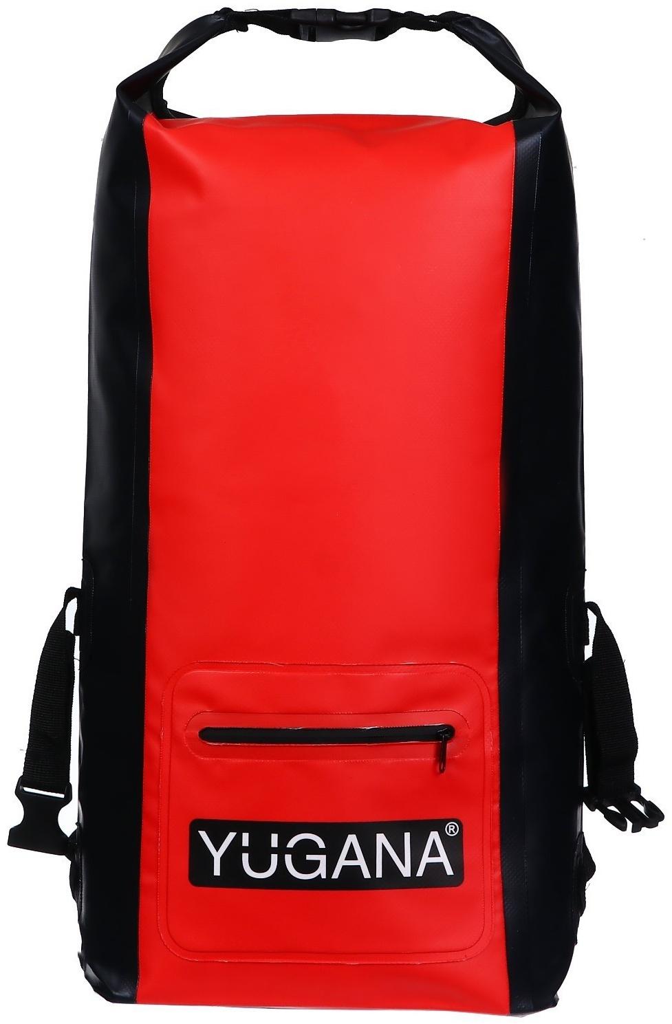 Герморюкзак YUGANA, ПВХ, водонепроницаемый 20 литров, красный