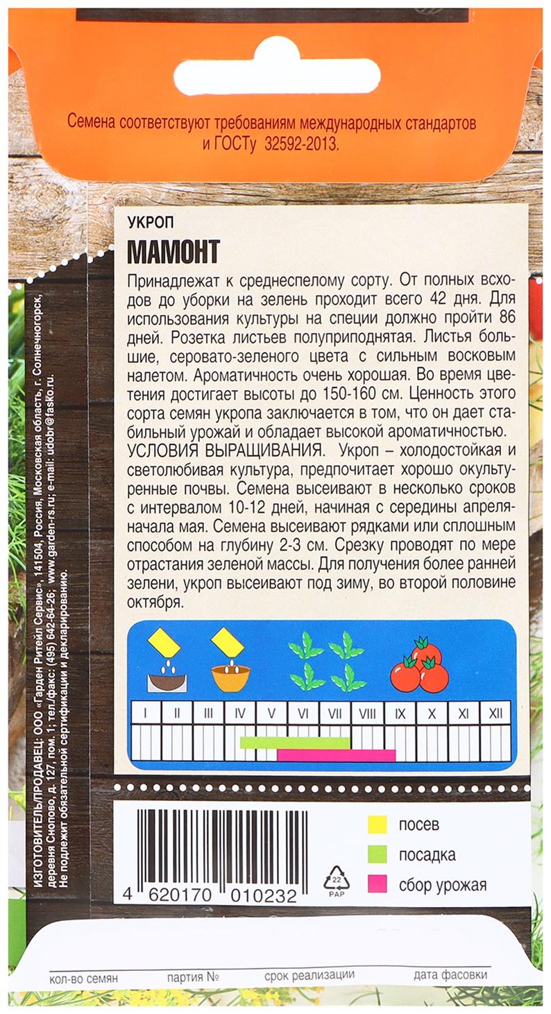 Семена Укроп 