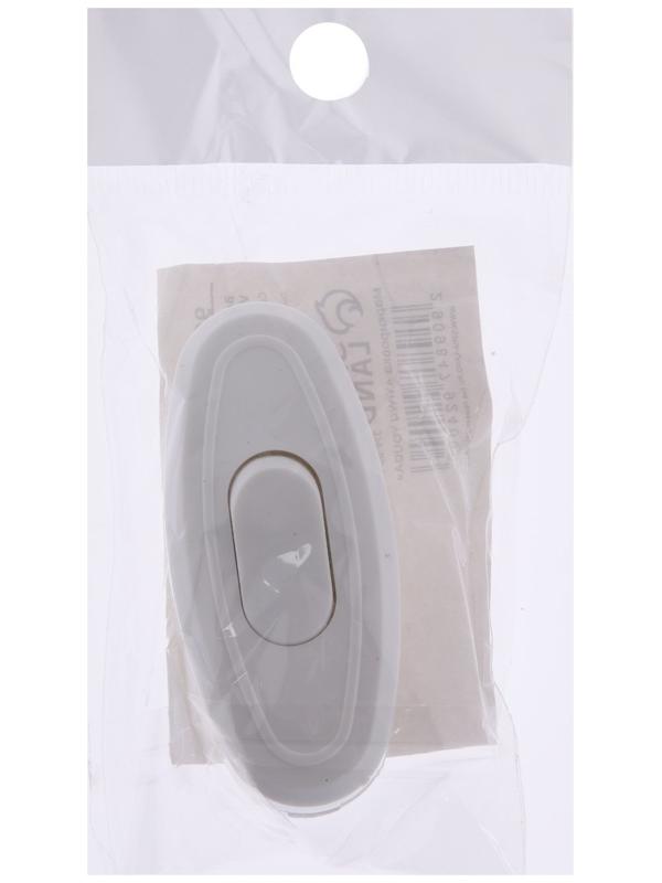 Выключатель на шнур 6 А, 250 В, белый, 1шт.