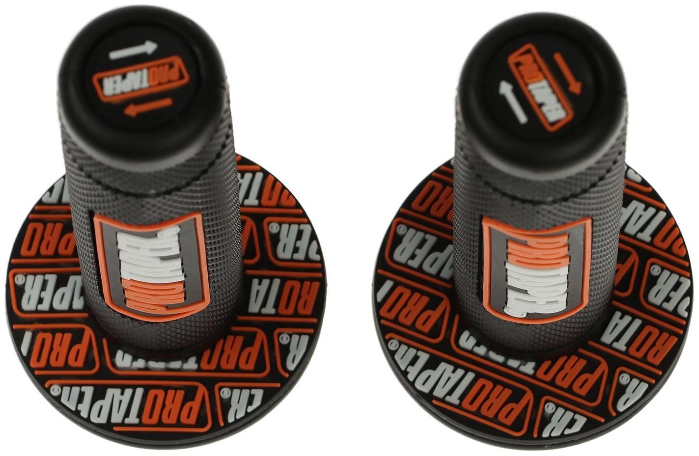 Грипсы универсальные, противоскользящие 24×120 мм, набор 2 шт, оранжевые