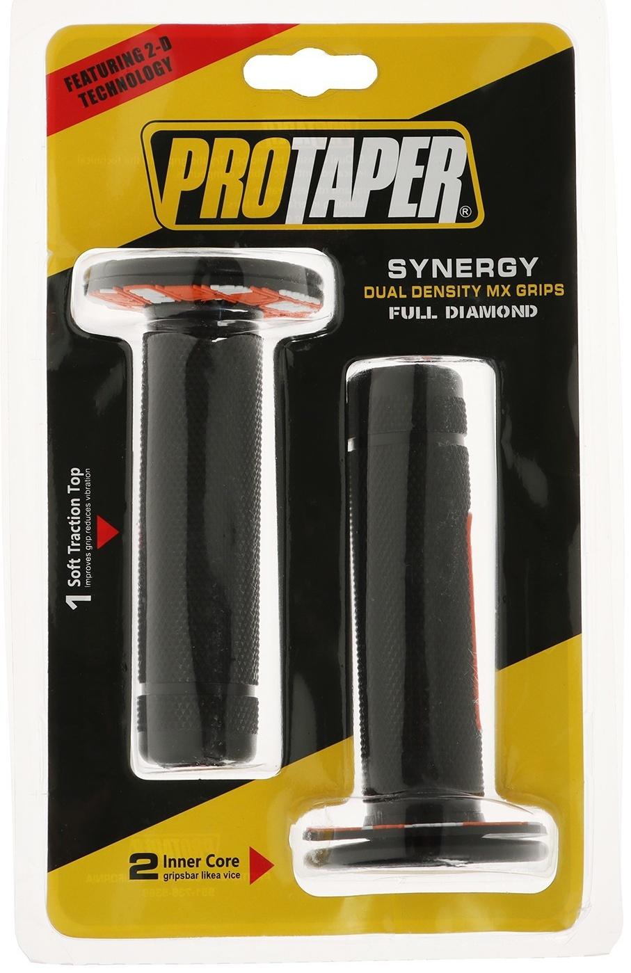 Грипсы универсальные, противоскользящие 24×120 мм, набор 2 шт, оранжевые