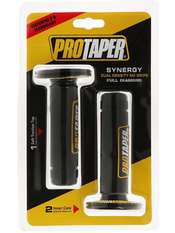 Грипсы универсальные, противоскользящие 24×120 мм, набор 2 шт, желтые