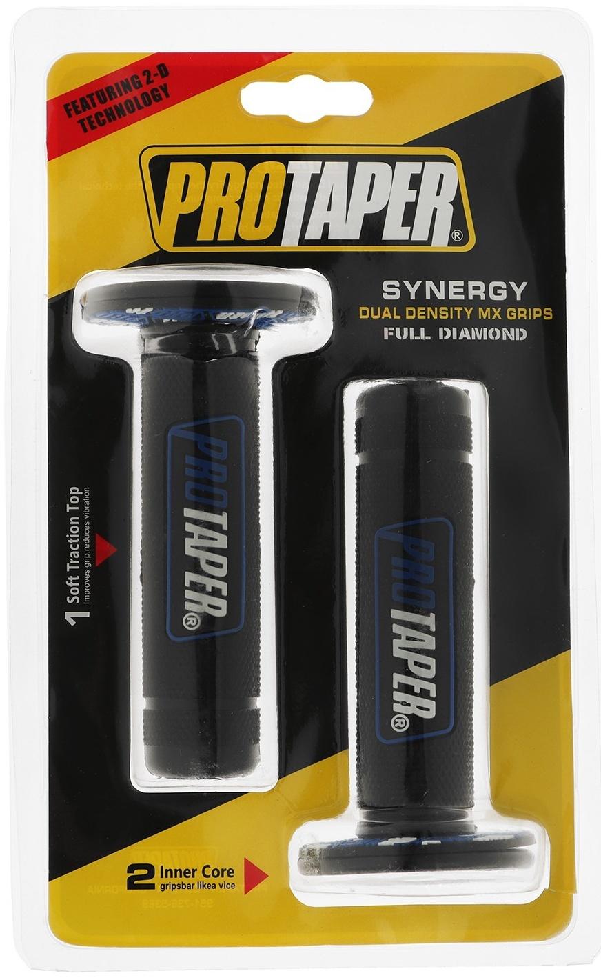 Грипсы универсальные, противоскользящие 24×120 мм, набор 2 шт, синие