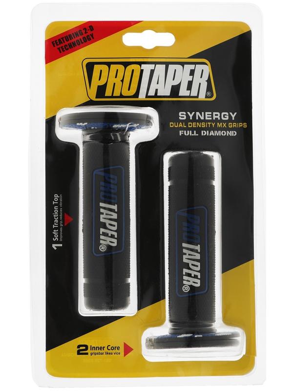 Грипсы универсальные, противоскользящие 24×120 мм, набор 2 шт, синие