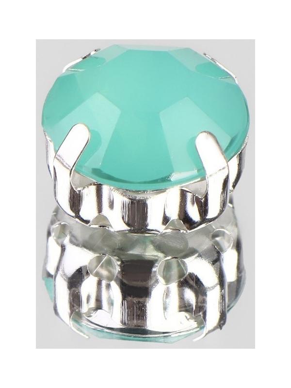 Стразы пришивные «Круг», в оправе, d = 10 мм, 20 шт, цвет мятный опал