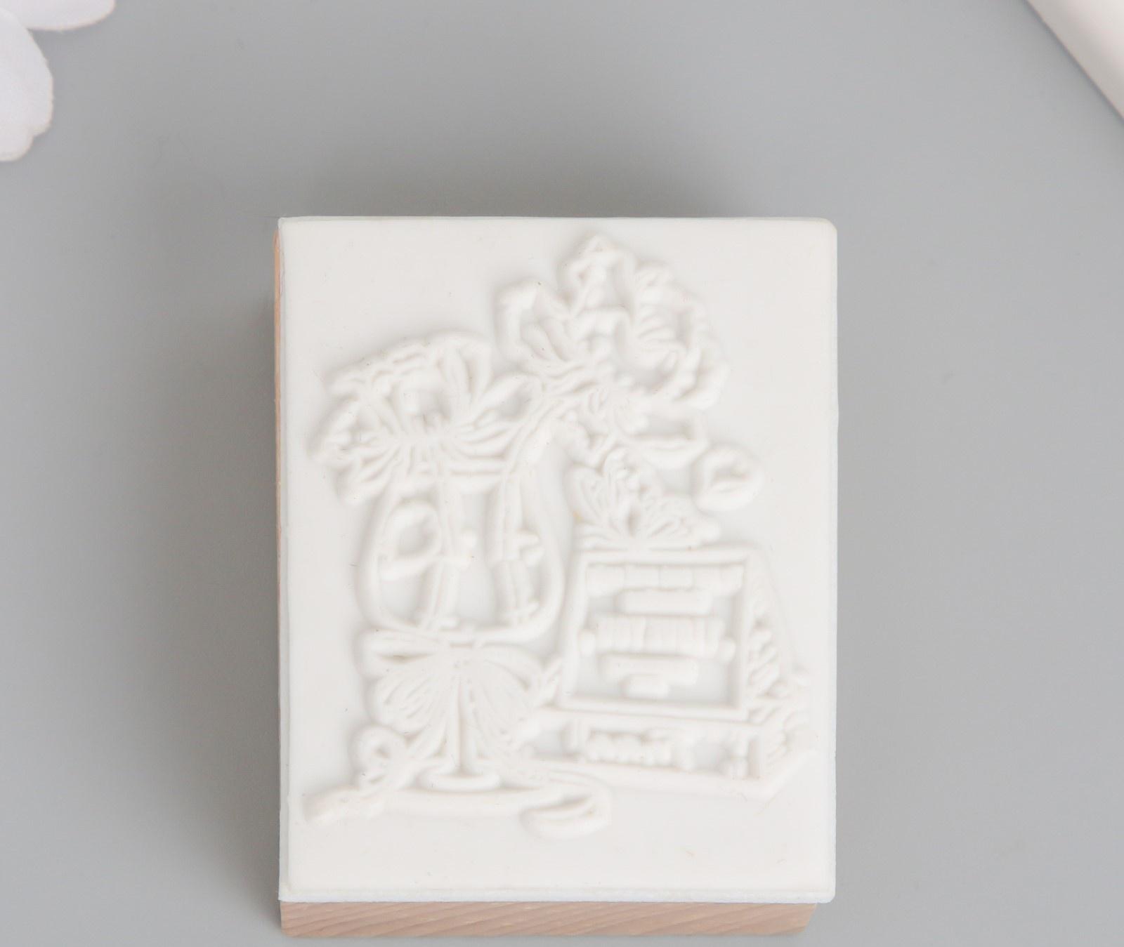 Печать дерево, резина 