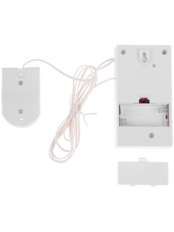 Звонок LZDV-08, проводной, 1,5 метра, 1 кнопка, 2хAА (не в комплекте), белый