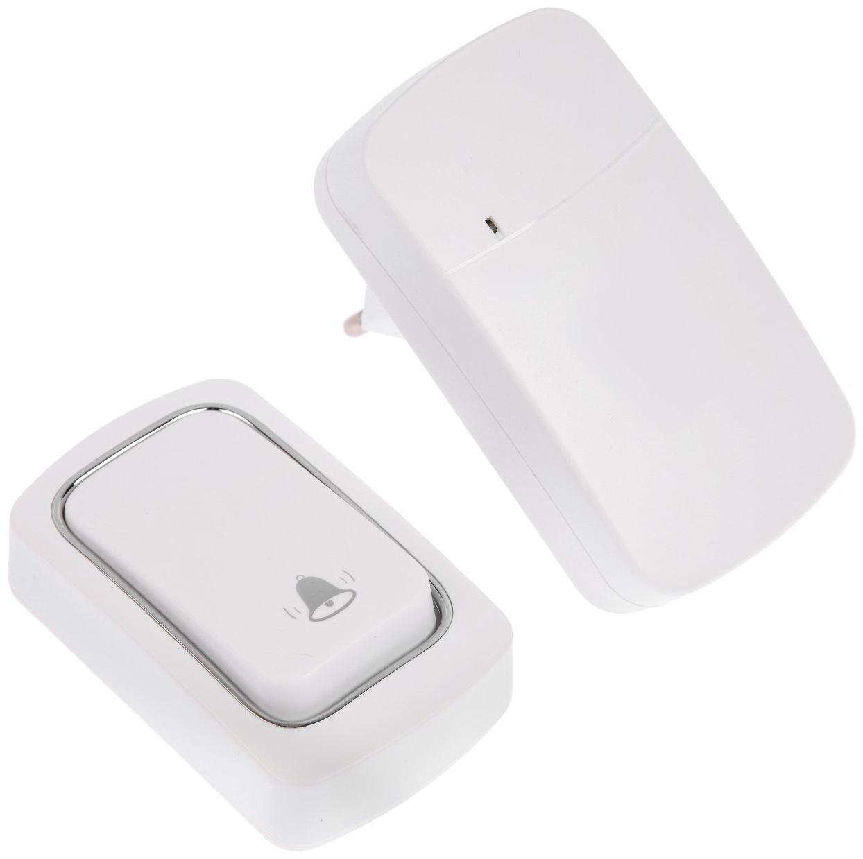 Звонок Luazon LZDV-09, беспроводной, от сети,  без батареек, белый