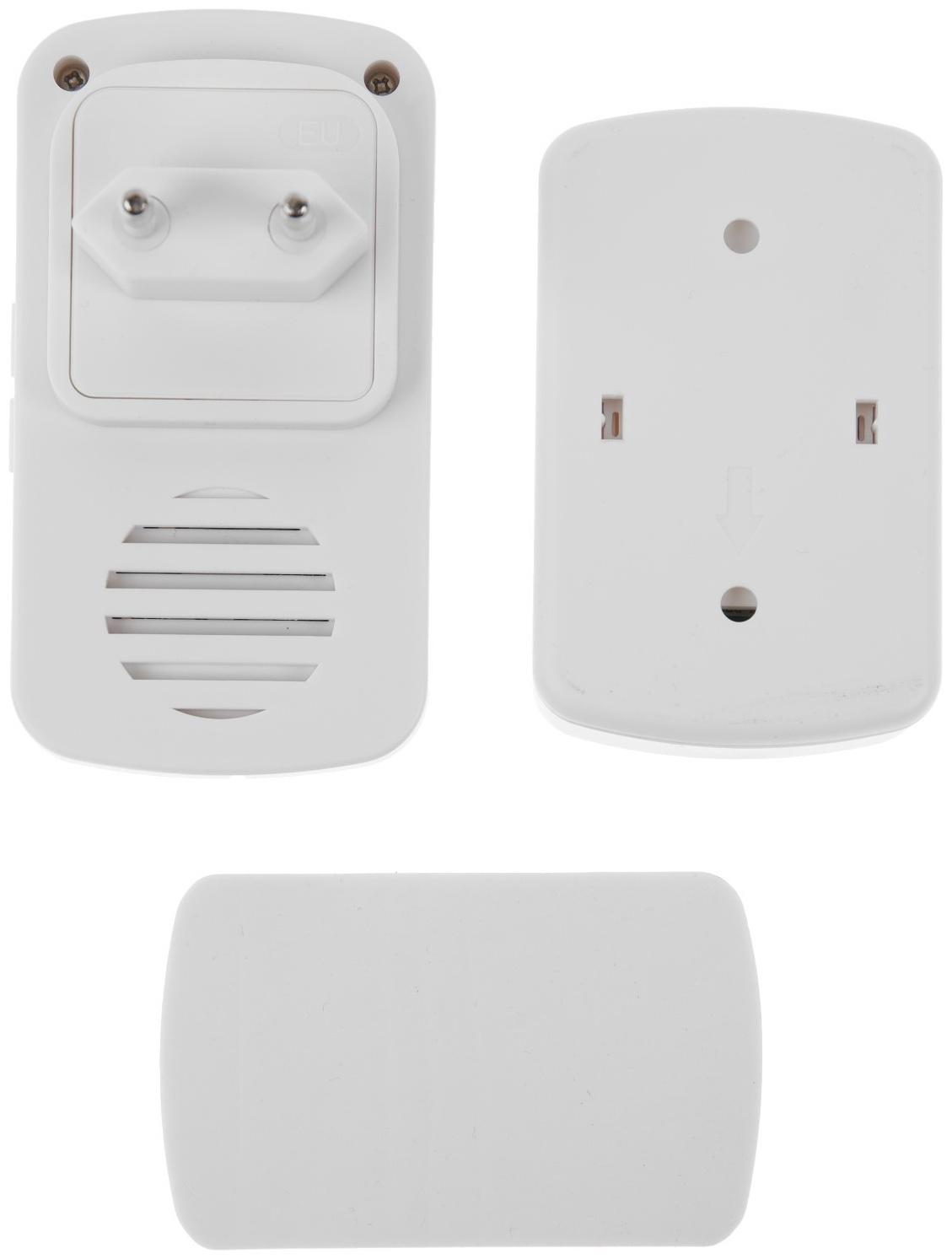 Звонок Luazon LZDV-09, беспроводной, от сети,  без батареек, белый