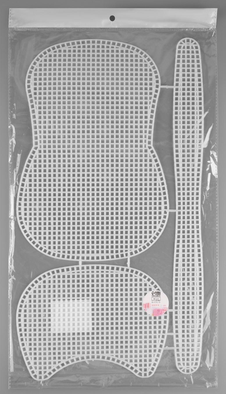 Канва-основа для вышивания сумки, пластиковая, 42 × 24 см, цвет белый