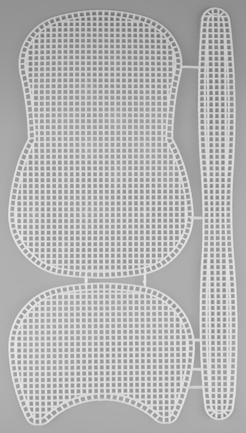 Канва-основа для вышивания сумки, пластиковая, 42 × 24 см, цвет белый