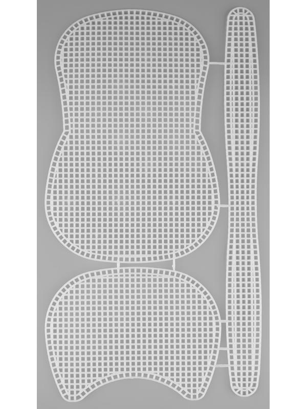 Канва-основа для вышивания сумки, пластиковая, 42 × 24 см, цвет белый