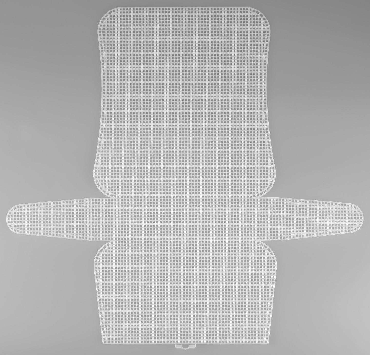 Канва-основа для вышивания сумки, пластиковая, 47 × 45 см, цвет белый