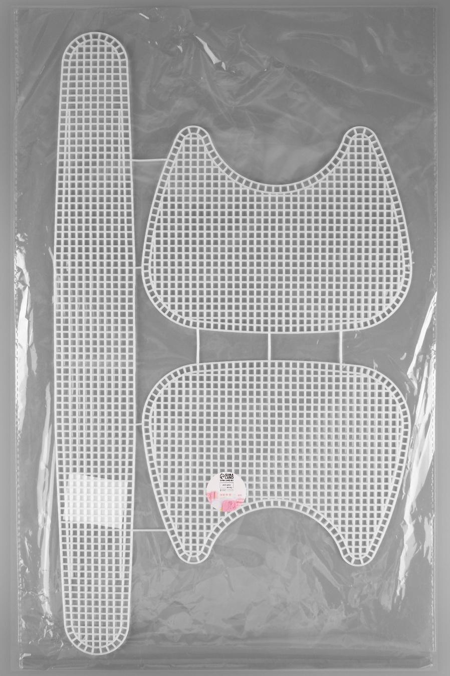 Канва-основа для вышивания сумки, пластиковая, 52 × 29 см, цвет белый