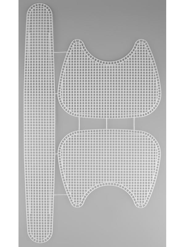 Канва-основа для вышивания сумки, пластиковая, 52 × 29 см, цвет белый
