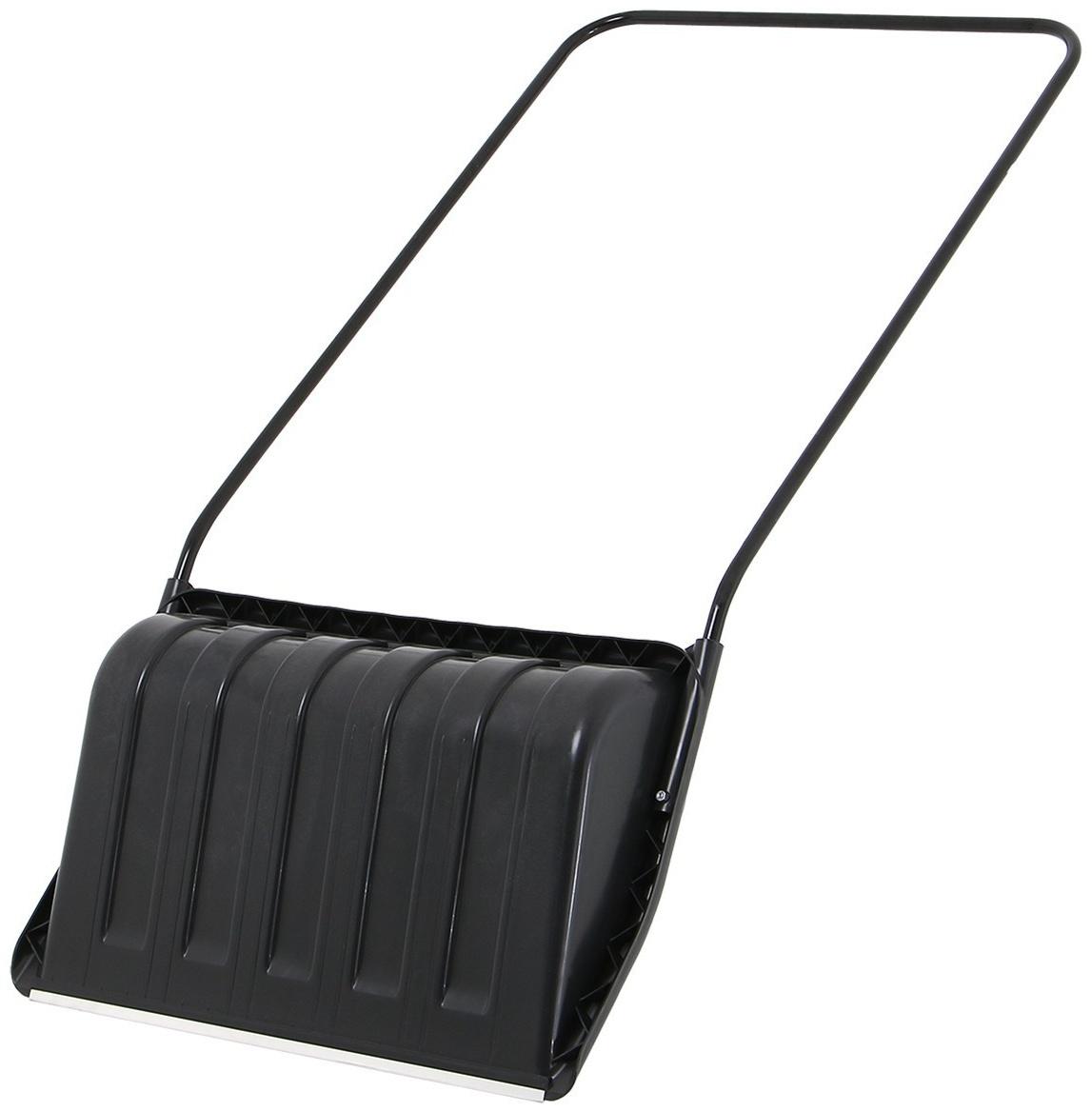 Движок пластиковый, размер ковша 47 × 70 см, металлическая планка, чёрный