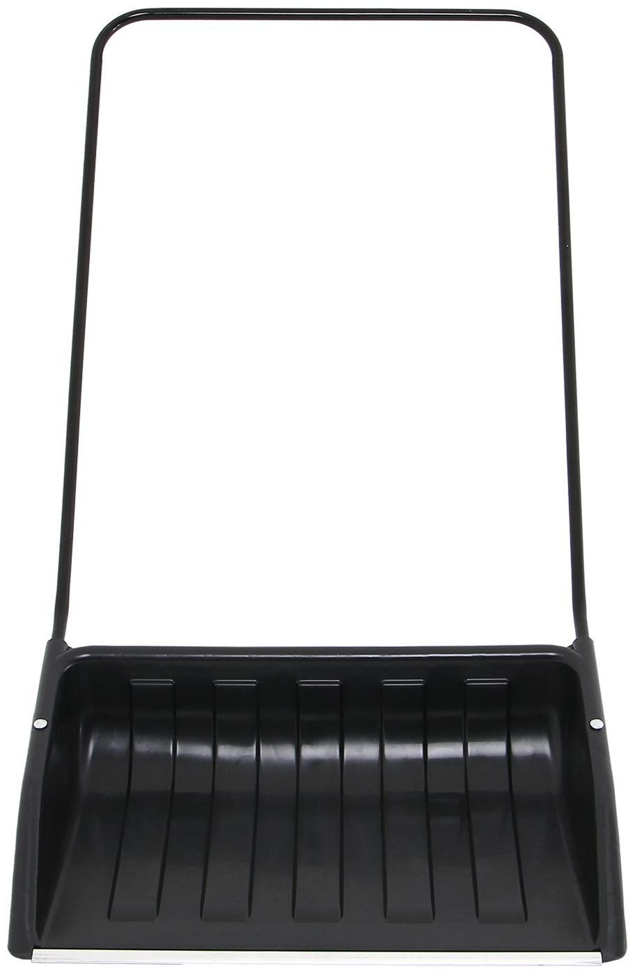 Движок пластиковый, размер ковша 47 × 70 см, металлическая планка, чёрный