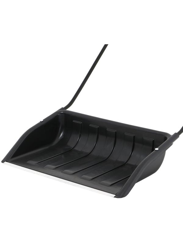 Движок пластиковый, размер ковша 47 × 70 см, металлическая планка, чёрный