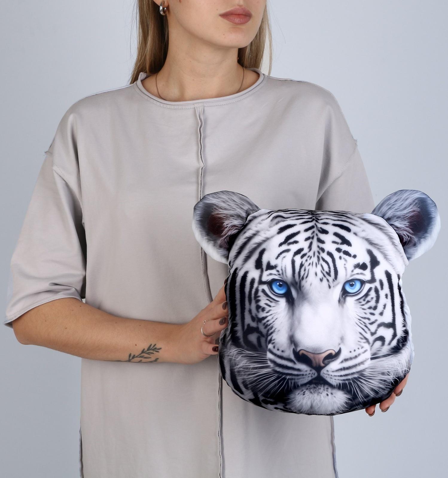 Антистресс подушка «Тигр», серый