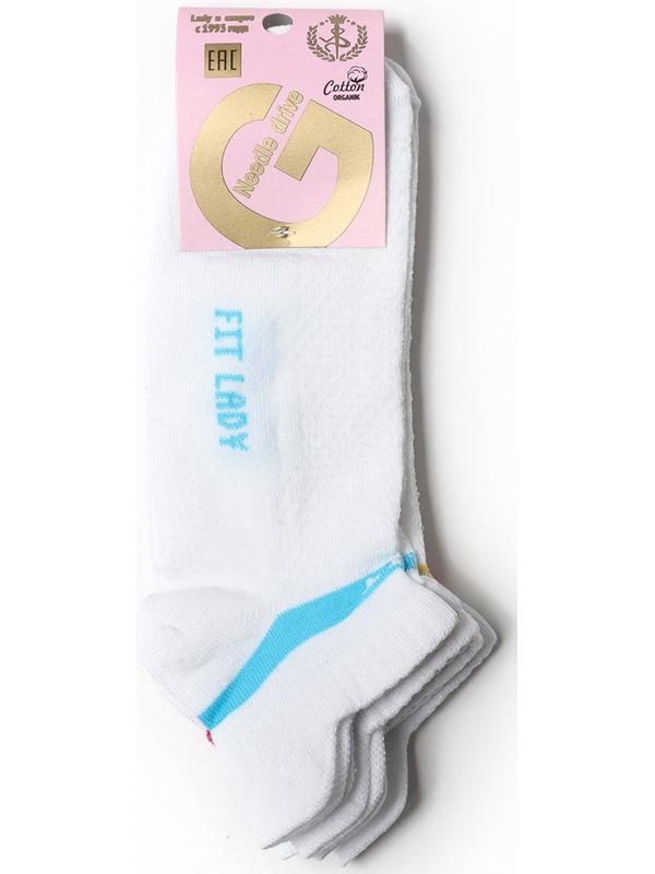 Набор женских носков (3 пары), цвет белый, размер 23-25