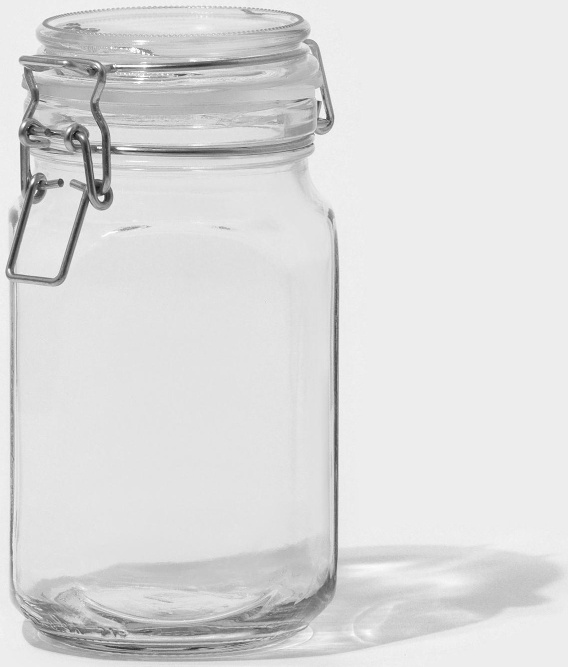 Банка для сыпучих продуктов стеклянная «Прозрачная», 900 мл